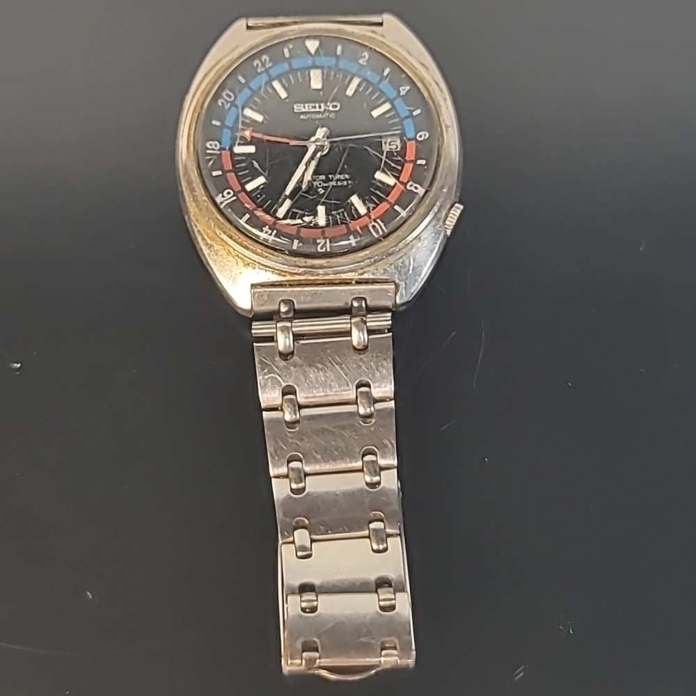 Vintage 1971 Seiko 6117 6410 Navigator Timer Manual Wind Men's Watch - Picture 2 of 11